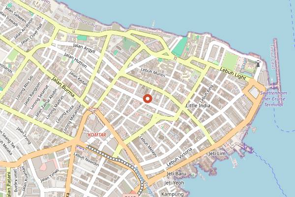 Map showing Manchu Bar in Penang