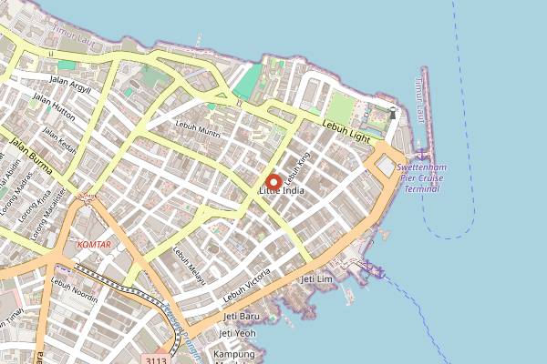 Map showing Penang Famous Samosa in Penang