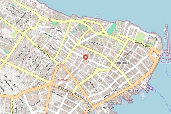 Map showing Hema Hema Ice Cream in Penang