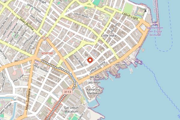 Map showing Ome by Spacebar Coffee in Penang