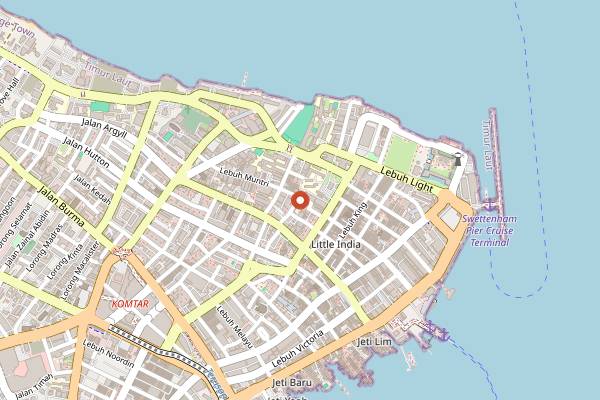 Map showing Christoph's in Penang