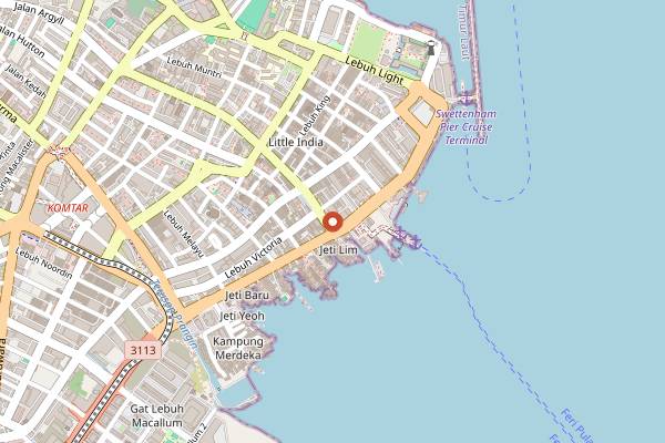 Map showing Rasa Rasa in Penang