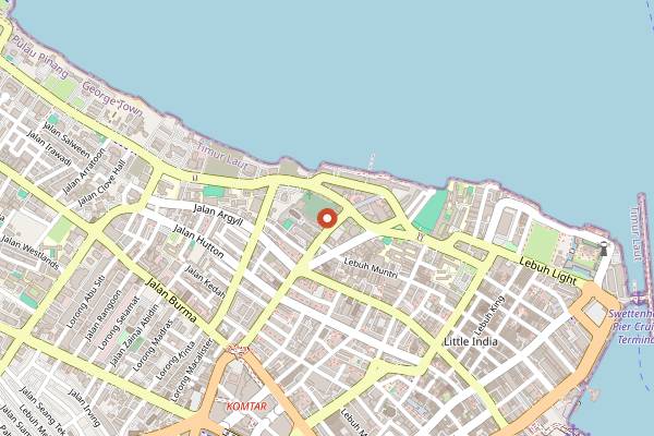 Map showing Restoran Sup Hameed in Penang