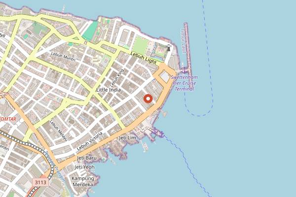 Map showing Gēn in Penang