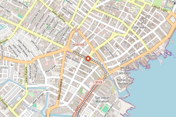 Map showing Jit Seng Hong Kong Roasted Duck Rice in Penang