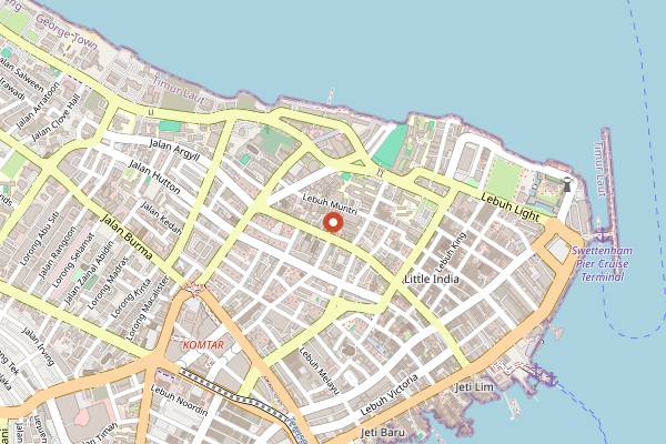 Map showing Moh Teng Pheow Nyonya Koay in Penang