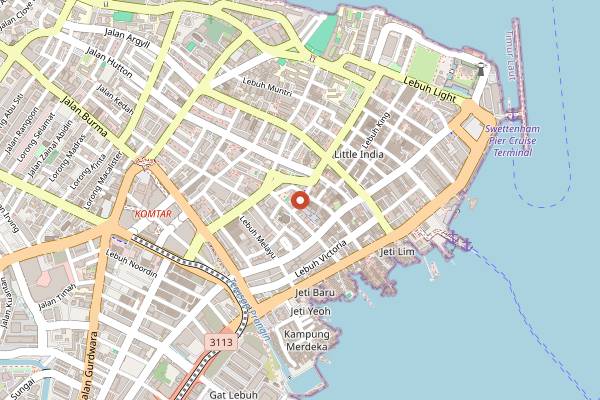 Map showing My Own Cafe in Penang