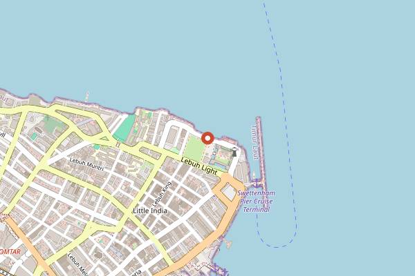 Map showing Medan Renong Padang Kota Lama in Penang