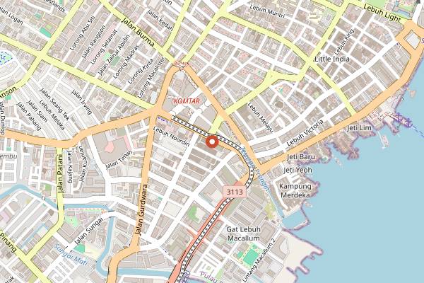 Map showing Magazine 63 in Penang