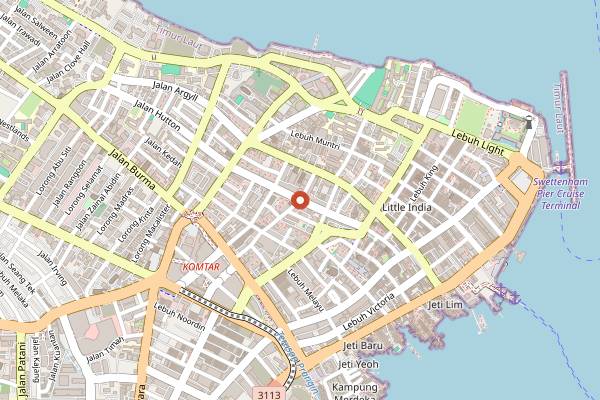 Map showing Il Bacaro in Penang