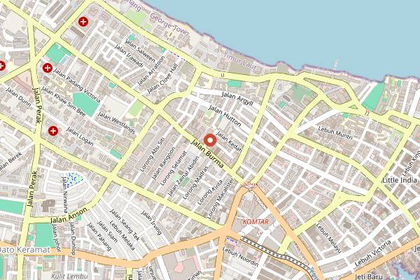Map showing Ivy's Nyonya Cuisine in Penang