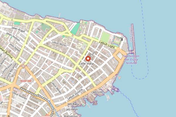 Map showing Sardaarji - Flavours of Punjab in Penang