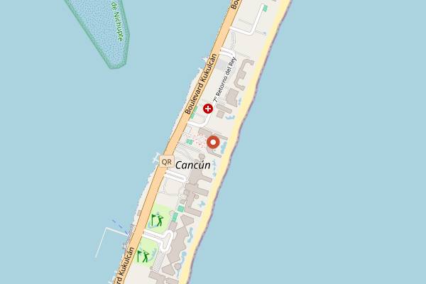 Map showing Fred's in Cancún