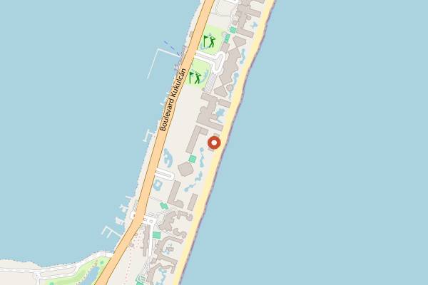 Map showing Rosa Negra in Cancún