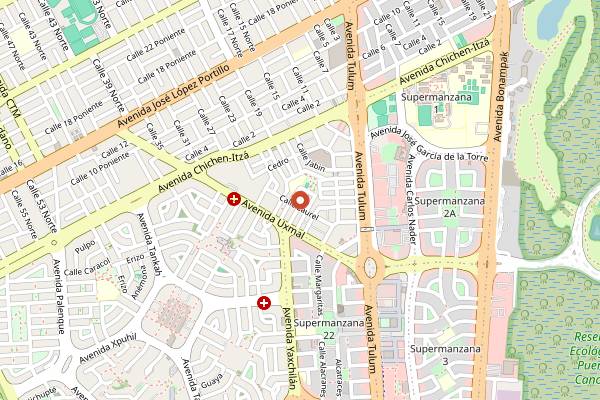 Map showing Secret Food Tours in Cancún