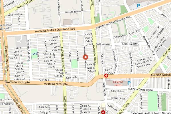 Map showing Taquería El Campeón in Cancún
