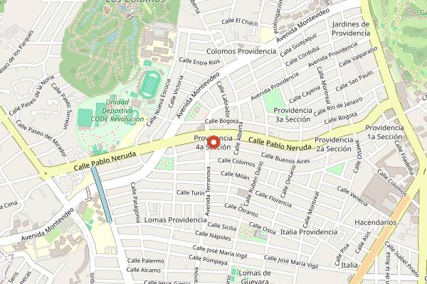 Map showing Cerveceria Escala in Guadalajara