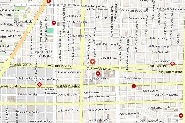 Map showing Cerveza Loba in Guadalajara