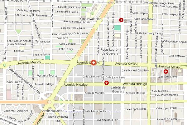 Map showing Black Radissh in Guadalajara