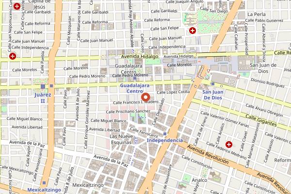 Map showing La Chata in Guadalajara