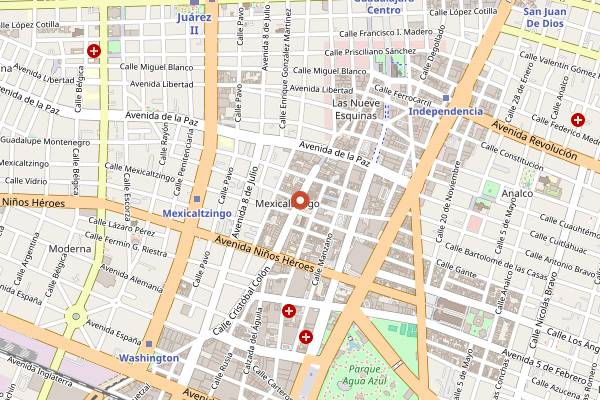 Map showing Tortas Ahogadas El Principe Heredero in Guadalajara