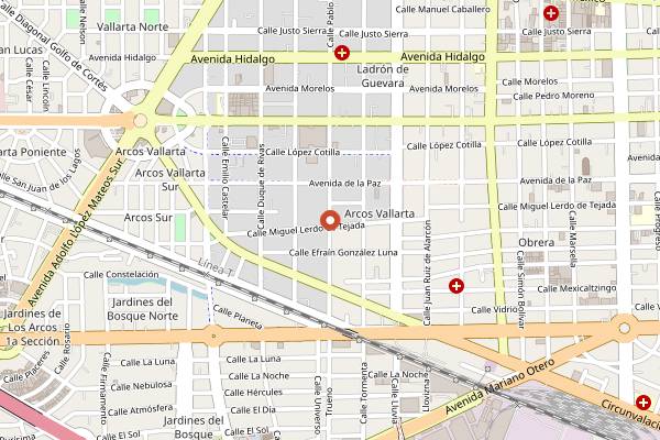 Map showing palReal in Guadalajara