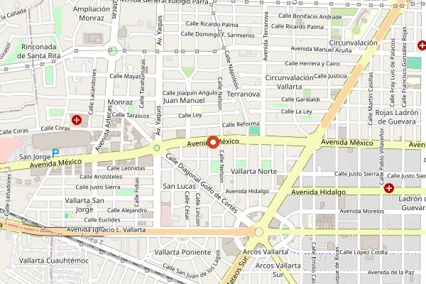 Map showing Tequila Tasting Class in Guadalajara