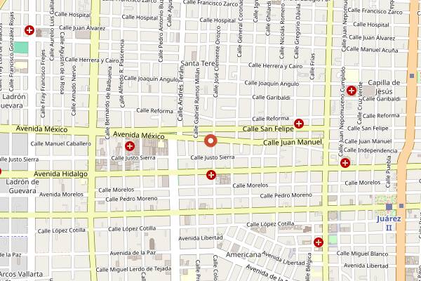 Map showing El Sacromonte in Guadalajara