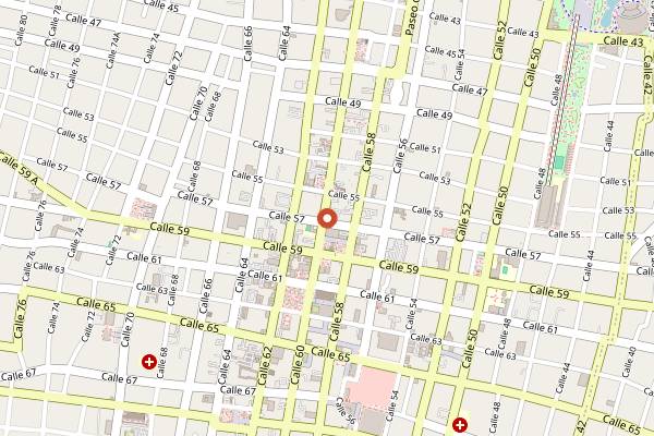 Map showing La Bella Época in Mérida