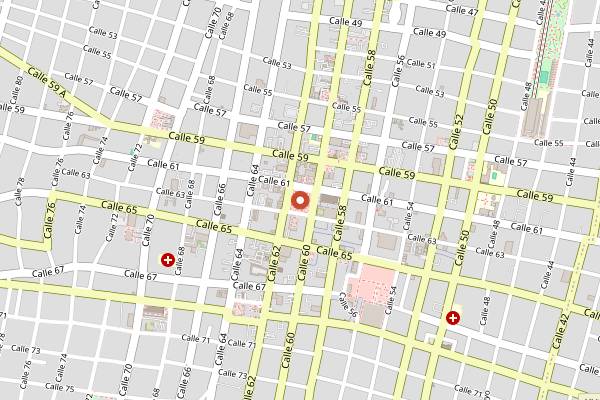Map showing Mérida Fest in Mérida