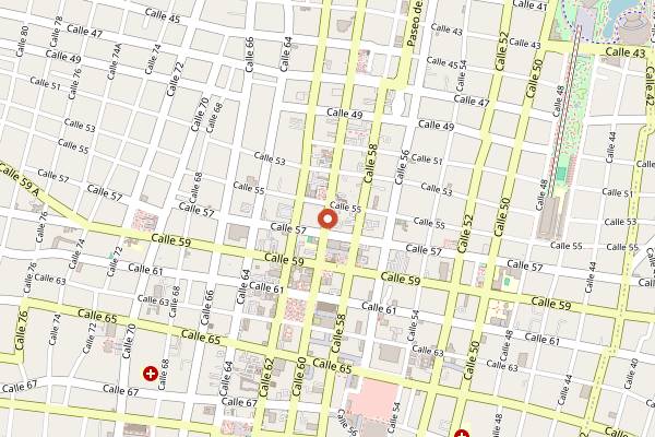 Map showing Noche Blanca in Mérida