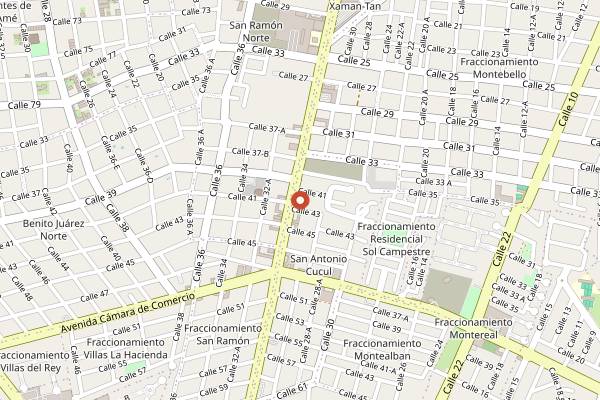 Map showing Tora in Mérida