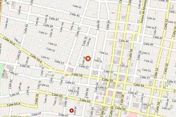 Map showing GetYourGuide Mérida Street Food Walking Tour in Mérida