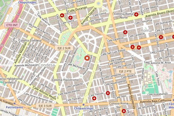 Map showing Joselo in Mexico City
