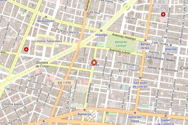 Map showing Cucurucho in Mexico City