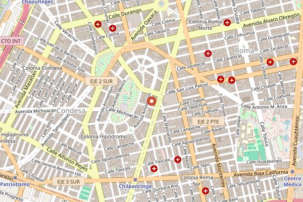 Map showing Mexico Soul and Essence Cooking Class in Mexico City