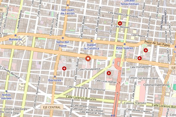 Map showing Al Andalus in Mexico City
