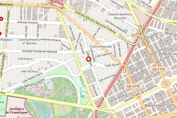 Map showing Tandoor in Mexico City