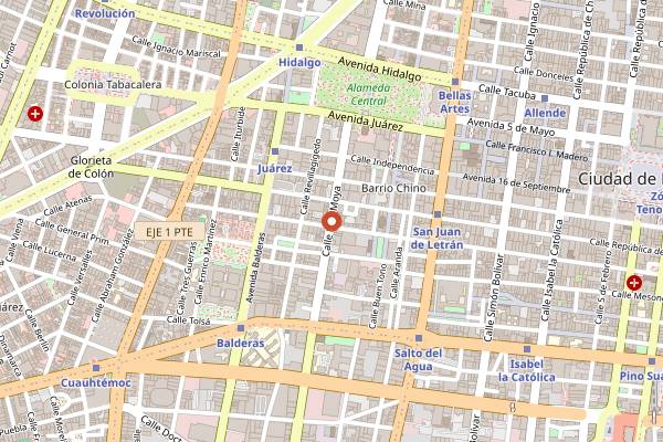 Map showing Bosforo in Mexico City