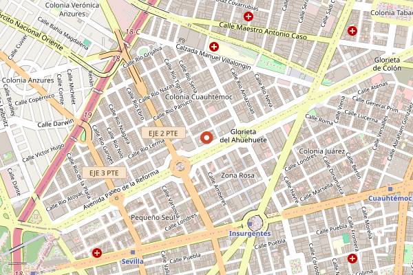 Map showing Cityzen in Mexico City