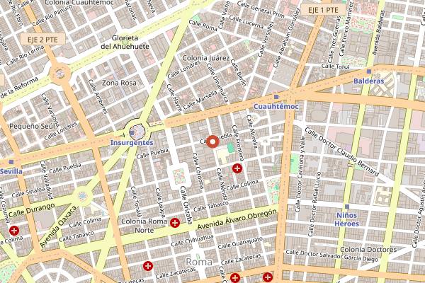 Map showing M.N. Roy in Mexico City