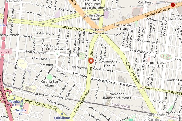 Map showing Nicos in Mexico City