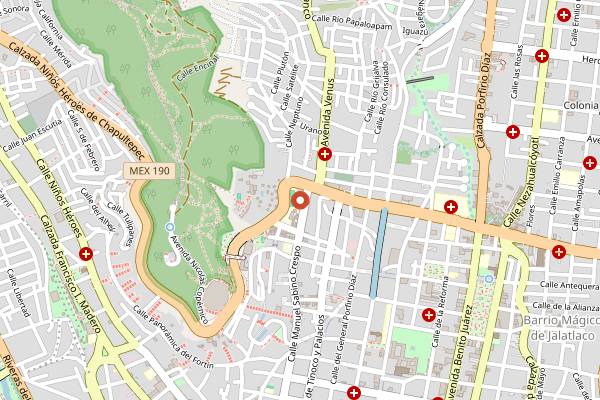 Map showing Tejate vendors at Mercado Benito Juarez in Oaxaca