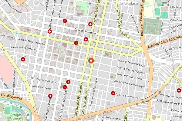 Map showing In Situ Mezcaleria in Oaxaca