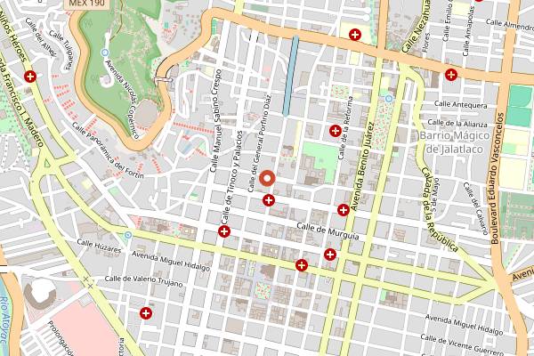 Map showing Oaxaco Cerveceria in Oaxaca