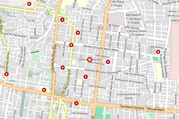 Map showing Santisima Flor de Lupulo in Oaxaca