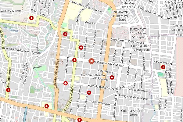 Map showing Yu Ne Nisa in Oaxaca