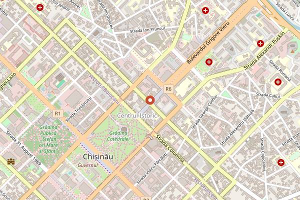 Map showing Crème de la Crème Patisserie in Chișinău