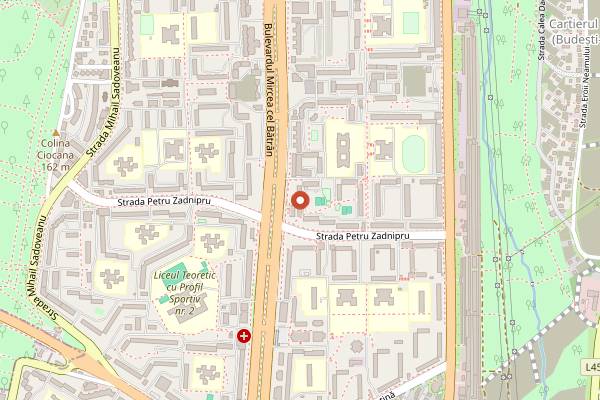 Map showing Andy's Pizza (Mircea cel Bătrân 12) in Chișinău