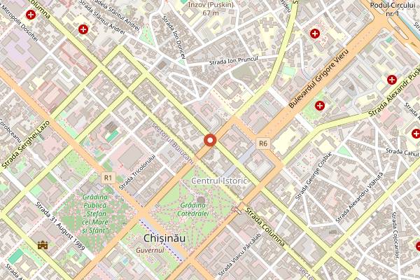 Map showing Tucano Coffee (Brazil branch) in Chișinău